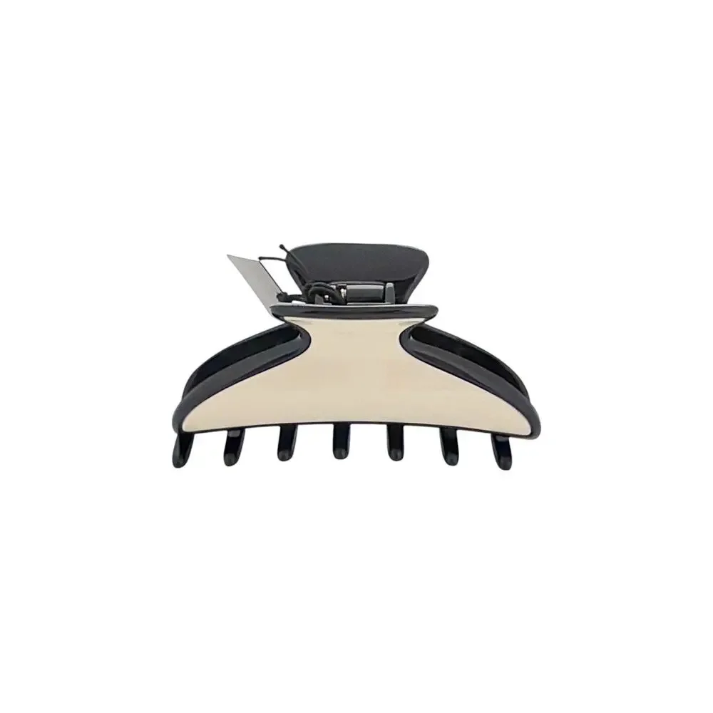 FRANCE LUXE Maybell Claw Clip in Black & Ivory